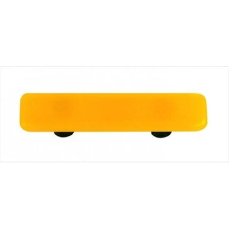 Palacedesigns Sunflower Yellow Rectangle Glass Cabinet Pull - Aluminum Post PA2521968
